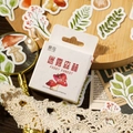 Foggy Forest stickers set with mushroom and plant designs in a vintage white box - Mist Forest