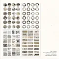 Αυτοκόλλητα Washi στυλ vintage εφημερίδας για scrapbooking DIY, μονόχρωμο θέμα, σετ 8 φύλλων - Ασπρόμαυρη Ταινία
