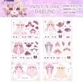 Lot de 6 planches d'autocollants PET mignons pour scrapbooking et déco fille anime - Princesse Sirène Bella-Bébé Doux et Cool