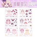 Set di 6 fogli di adesivi PET carini per scrapbooking e decorazione ragazza anime - Principessa Sirena Bella-Bambina Dolce e Cool