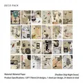 Set de 24 papeles decorativos vintage para scrapbooking con diseños retro 120x170mm - Barco de Noche Nevada