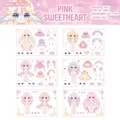 Set de stickers PET animés DIY mignons avec thème garde-robe pour décoration - Princesse Sirène Bella-Cœur Rose