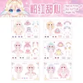 Set di adesivi PET anime DIY carini con tema guardaroba per decorare i diari - Principessa Sirena Bella-Cuore Rosa