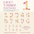 Adesivi washi con numeri floreali set da 40 per decorazione agenda e diario fai da te - Numeri Floreali