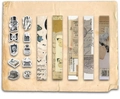 Set de stickers vintage pour scrapbooking avec machine à écrire rétro et papillon ancien - Poème Silencieux