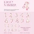Set di adesivi numerici floreali per scrapbooking fai-da-te con motivi di fiori rosa - Numeri di Fiori