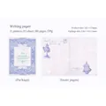 Spitzen-Notizbuch Twilight Mirror mit blauem Vintage-Rand und verzierten Innenseiten - Dämmerungsreich