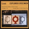 Vintage Entdecker-Buchenholzstempel mit Retro-Rahmendesign für Bastelarbeiten und DIY - Verschwommen Ätherisch