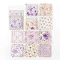 Vintage floral lace scrapbooking paper set in lavender purple with 10 hollow designs - Dreams of Flowers