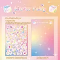 Winter Fairy themed DIY sticker set with gradient candy colors and star heart motifs - Expected Heartbeat
