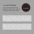 White floral lace pattern PET tape for journaling with 35mm width and 3m length - Flowers & Lace