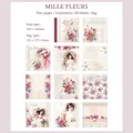 Vintage scrapbooking paper set with floral and portrait motifs, 50 sheets for DIY crafts - Encounter Beauty