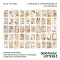 Vintage-Washi-Stickerset Gartenbriefe 50 Stück für Scrapbooking Deko 40x60mm - Heimatgarten Brief