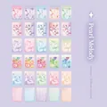 Set de 30 hojas de pegatinas DIY con corazones y mariposas en tonos pasteles suaves - Canción de Amor de Perlas