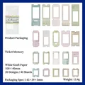 Carte per scrapbooking vintage in carta kraft bianca con motivi collage intagliati - Memoria del Biglietto
