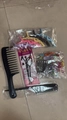 Complete hair styling set with colorful clips, combs, and professional bun maker tools - 9-Piece Combination / Multicolor