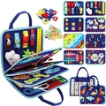 Tavola Montessori portatile per bambini con alfabeto ed esercizi motori sensoriali - Libro Educativo Blu Stile 5
