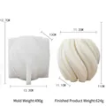 Swirl wave silicone mold and finished plaster sculpture with elegant spiral texture - Large / Translucent