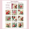 Rose Garden series vintage floral scrapbooking paper with 10 elegant flower designs - Rose Garden