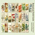 Vintage botanical and mushroom washi stickers set for DIY scrapbooking, 50 sheets - Botanical Illustration