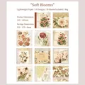 Vintage χαρτί scrapbooking με 50 φύλλα από ρετρό βοτανικές εικονογραφήσεις λουλουδιών - Ρηχά Άνθη