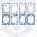 Vintage Blue Melody decorative memo pads with floral patterns and European frames, 40 sheets - Blue Melody
