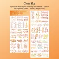 Adesivi washi tape Clear Sky con parole inglesi per decorazione di journaling - Cielo Sereno