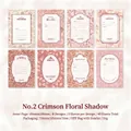 Floral crimson series vintage decorative notepad set with 8 floral patterns for journaling - Crimson Flower Shadow