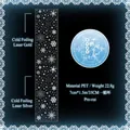 Starry night PET decorative tape with laser silver snowflakes and pre-cut shapes - Evening Breeze Star