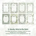 Retro green floral decorative memo pads set of 40 sheets for DIY journaling - Misty Rain