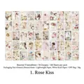 Vintage Rose Kiss scrapbooking paper set with 100 sheets of Victorian floral designs - Rose Kiss