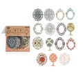 30er Set Dark Fragrance Series Vintage hohlgeprägte Scrapbooking Material Aufkleber - Eden Im Spiegel