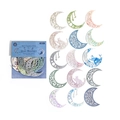 Quiet Moonlight geprägte Hohle Papieraufkleber für DIY Journale 30 Stück Morandi-Farbe - Stilles Mondlicht
