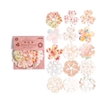 Vintage-Blumen-Sticker-Set mit Prägung für DIY-Scrapbooking, Dark Fragrance Serie 30 Stück - Blühende Blumen