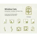 Window Cat decorative stickers pack featuring 10 cat silhouette designs in black and white - Cat at the Window