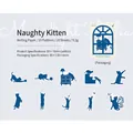 Playful Blue Cat Silhouette Stationery Stickers Moonlight Helia Series 20pcs Set - Naughty Kitten