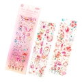 Adesivi PET Gilt Flower Sea con lamina d'oro 3D rosa e farfalla per decorazione fai-da-te - Gilt Flower Sea
