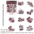 Adesivi floreali gotici in PET con argento laser per scrapbooking, set da 20 fogli - Memoria di Fiori