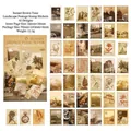 Sunset brown vintage stamp sticker set with 45 unique landscape patterns for DIY journals - Sunset Brown