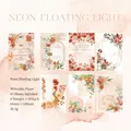 Florales Scrapbooking-Notizpapier-Set mit 60 Blatt Vintage-Aquarell-Blumendesigns - Neon Schwebendes Licht