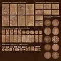 Kit de papel para scrapbooking de café retro estilo americano con etiquetas vintage - Americano Helado