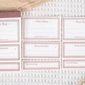 Bloc de notas vintage con diseño Daily Schedule y bordes decorativos estilo retro - Rosa de la Isla