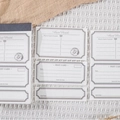 Retro style fiber paper memo pad set with vintage frames and postcard stamp details - Haze Grey