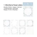 Twilight Series flower floral memo pads set with 50 sheets of light blue vintage paper - Flower News