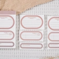 Retro bean paste red oval labels on specialty paper for vintage scrapbooking - Chestnut Brown