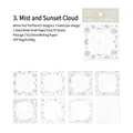 Vintage floral pattern paper notes 70x70mm set with 50 sheets for journal decoration - Misty Clouds