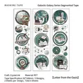 Adesivi scrapbooking PET inchiostro cristallo serie Galassia stellata motivi astronomia - Lettera dall'Oasi