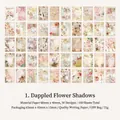 Floral Shadows vintage scrapbook paper set with 100 sheets of retro flower designs - Floral Shadows
