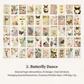 Retro butterfly theme material paper set for DIY scrapbooking with 50 unique designs - Butterfly Dance