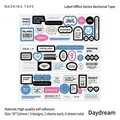 Pack de 6 pegatinas con citas vintage y tres diseños de etiquetas retro para scrapbooking - Noche Blanca